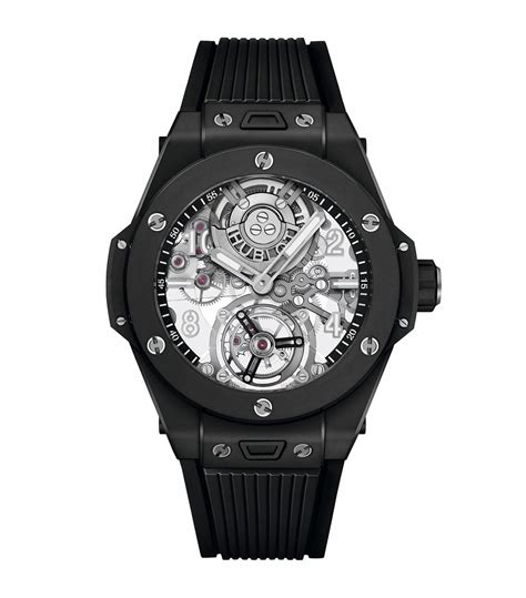 hublot skeleton tourbillon all black|Hublot big bang 45mm.